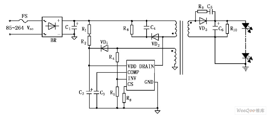 OB2535 /6 /8 系列的應用電路