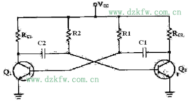 三極管多諧振蕩電路原理圖