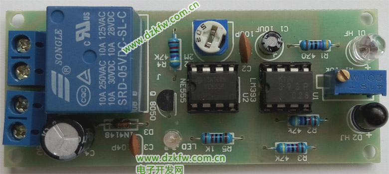 紅外線感應(yīng)洗手器開關(guān)電路電子制作