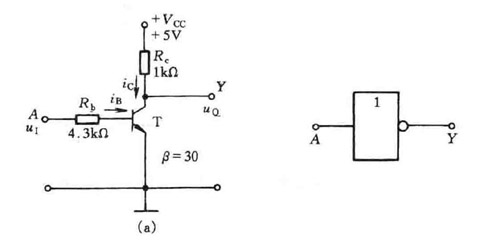 三極管非門(mén)電路原理圖