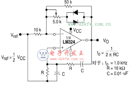 lm324維思電橋振蕩器電路圖