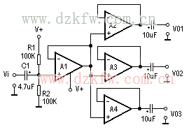 簡單電壓比較器電路圖大全(LM358/LM324/有源帶通濾波器)