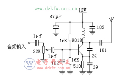 最簡單無線發(fā)射電路圖大全(超聲波發(fā)射/射頻收發(fā)電路/調(diào)頻發(fā)射器)