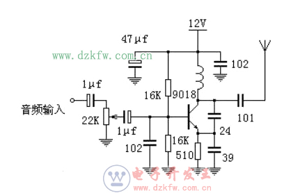 簡單9018無線發射電路
